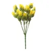Dekoratif çiçekler 21 kafa/demet çamı konisi simülasyon ananas çimen yapay bitkiler Diy ev vazoları dekorasyon için sahte plastik çiçek