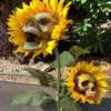 Garden Decorations Creepy Skull Sunflower Flowers Festival Art Craft Decoration Simulation Flower Ornament Halloween 230921