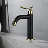 Bathroom Sink Faucets Black Golden Tall Basin Faucet Single Cold Stainless Steel Washbasin Water Tap Cabinet Vessel One Hole G1/2