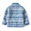Куртки Детская одежда для мальчиков и девочек 28 лет, зимние флисовые куртки на молнии, синие милые толстые детские пальто, 230927