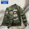 Jaquetas masculinas Primavera Outono Homens MA1 Exército Força Aérea Fly Jaqueta Fina Plus Size Jaqueta Para Masculino Jaqueta Bomber Casaco Masculino Roupas Bordadas 230927