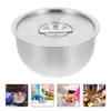 Dinnerware Sets Stainless Steel Bowl Lid Kitchen Tableware Soup Container Multifunctional Storage Steamed Egg Gadget