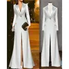 Women's Suits Women Jacket Long Coat Fashion Luxury Satin One Button Single Piece Elegant Special Occasion Notched Lapel Custom Made 2023