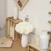 Décorations de Noël 5pcs belles fleurs de pivoines artificielles de haute qualité bouquet blanc de mariage maison table décor fleurs arrangement de Noël