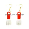 Stick Earring voor vrouwen Hars Drop Op maat gemaakte handgemaakte schattige meisjes cadeau Eardrop Fun Computer Bad Drinkfontein Toilet Dangle E Smtwr