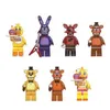 6Pcs/lot Educational Building Blocks Toys Bear Five Nights At Freddy's Minifigs Block Mini Figures Set