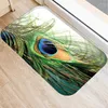 Carpets Peacock Feather Pattern Bathroom Kitchen Entrance Door Mat Bedroom Carpet Indoor Floor Anti-Slip Home Decor