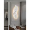 Lampes murales LED plume lampe allée cheminée fond lumières moderne décoration intérieure salon chambre panneaux lumineux