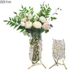 Vases Créatif métal verre feuilles d'or vigne cuivre vase hydroponique arrangement de fleurs cher moderne décoration de la maison mariage 230928