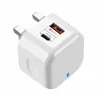 PD 20W Typ C Charger 2 Ports Snabbladdning QC3.0 USB-C Fast Charging Mini Travel Wall Charger Power Adapter för telefon