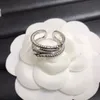 Bagues d'amour de créateur de luxe pour femmes, sélection plaquée argent, réglable, marque de charme, bague de bijoux, accessoires classiques, marque avec logo et empreinte corrects