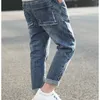 Jeans Mode Jeans Hosen Jungen Denim Lange Hosen Kinder Slim Jeans Junge Kinder Gerade Cowboy Hosen 513Y Frühling Herbst y230927