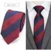 Chusteczka Mężczyźni powiązać paski w stylu Anglii chude krawaty Jacquard tkane męskie szyi moda 6 cm Busines