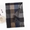 Scarves Plaid Fashion Trend Men's Imitation Cashmere Winter Commuting Cold Protection Simple and Handsome Warm Shawl Clothing 230928