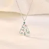 Pendentif Colliers 2023 Cadeau de Noël Collier d'arbre pour femmes Lumière Luxe Niche Design Haut de gamme Couleur Or Bijoux