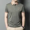 Men's Polos Summer Polo Shirts High Quality Short Sleeve Business Casual Simple Embroidery Slim Fit Man T-shirts Plus Size 4XL