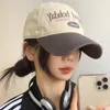 Wome's Ballcaps Unisex Retro Color Hats女性韓国語バージョンのショーの顔は、広い縁の周りに柔らかいアヒルの舌キャップが付いています