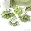 Décorations de Noël Plante artificielle verte Mini bouquet pour la décoration de la maison Jardin de Noël Décoration de mariage Guirlande de fleurs Ornements Accessoires