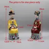 Hand Painted Ceramic Statues of Chinese Emperor and Empress in Qing Dynasty, Wedding Gift, Home Decoration