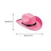 Boinas Vintage Fedora Sombrero Mujeres Hombres Fieltro Señoras Sombreros de vaquero Fiesta Color Sólido Top Bonnet Cosplay de los hombres