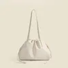 Kvällspåsar Simple Fashion Tote 2023 French DrawString Pleated Underarm Bag Pendder Shoulder