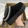 Tasman Slippers Tazz Australian Ultra Mini Boot Women الكاحل غير الرسمي أعلى الجودة من جلد الغزال المليء بالمزيج الراحف مصمم الشتاء أحذية المرأة ugge slippers platform