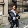 Couro feminino coreano moda feminina topo roupas simples solto jaqueta curta senhoras casaco de motocicleta outono casual outwear xxl
