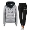 Women's Hoodies Sweatshirts Women Casual Suit Sweatshirt+Sweatpant 2 Pieces Set Tracksuit Sportswear Jogging Running Clothes Autumn Winter Outfits YQ230928