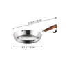 Pans Frying Pan Stainless Steel Saucepan Handled Oil Pot Small Eggs Long Skillet Individual Portable Heating