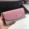 Portafogli di lusso per uomo Portafoglio di marca Portafoglio da donna di marca Portacarte lungo Borsa di design in pelle Portamonete di colore moda Portamonete rosa