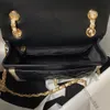 12A All-New Mirror Quality Designer Classic Flap Bags Vintage Panda Bag Luxurys Womens Bolsas Pequenas Bolsas Pretas Acolchoadas Crossbodys Ombro Chain Box Bag com Chip