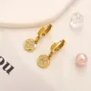 Luxury Brand High-end Designers Letters Stud Earrings Real Gold Plated 925 Silver Geometric Famous Women Brass Zircon Flower Earring Eardrop Wedding Party Jewerlry