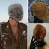 Party Masks Studded Spikes Full Face Jewel Margiela Mask Halloween Cosplay Funny Supplie Head Wear Cover296N