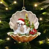 Dekoracje świąteczne śpiące pies śpiący pies ornament Cristmas Wesołych Świąt Dekora