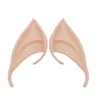 Backs Earrings 1Pair Fashion Accessories For Women Cosplay Props Party Latex Pointed Ears Men Halloween Elf Ball Decoration