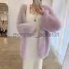 Kobiety swetry zimowe eleganckie kobiety luksusowe kaset SWEATER SWEATER Mink kaszmirowy dzianiny wierzchołki miękkie luźne kadry lampionowe J230928