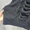 Kadın Sweaters 2023 Sonbahar/Kış Ürünü Ağır El Sanatları Saf El Yapımı Halat Zinciri Yarasa Kılıf Kaşmir Yüksek Boyun Kadın Sweater