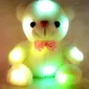 NEW ARRIVAL 20cm Large Luminous Teddy Bear Doll Bear Hug Colorful Flash Light Led Plush toy birthday Christmas gift298l