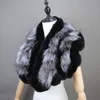 Scarves Genuine Rex Rabbit Fur Scarf With Women Winter Warm Trendy Elegant Natural Ring Female 230927