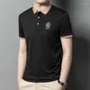 Men's Polos Summer Polo Shirts High Quality Short Sleeve Business Casual Simple Embroidery Slim Fit Man T-shirts Plus Size 4XL