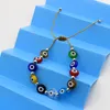 S3827 Fashion Jewelry Turkish Symbol Evil Eye Glass Beads Bracelet Handmade Weave Blue Eyes Beaded Bracelets