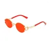 Sunglasses Cute Stylish Oval For Men And Women Thunderbolt Shape Designer Fashion Glasses Unisex Shades