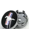 4pcs / lot NOIR RUNNING HORSE 60MM CAR WHEEL Hub Center LOGO Caps ABS emblème badge Convient pour FORD Mustang277C