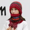 Hats Scarves Gloves Sets Winter Knitted Women Patchwork Pompon Balls Earflap Caps Ladies Warm Thick Beanies Female Beanie Hat Girl Gift