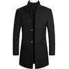 Mannen Wol Blends 2023 Winter Mode Trenchcoat Mannen Slim Fit Lange Mouw Vesten Jas Pak Effen Heren Wollen jassen 230928