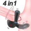 Sex Toy Massager 4 in 1 Cock Ring Perineum Testicles Vibrator Delay Ejaculation Erection Penis Toys for Men Penisring Couples