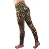 Active Pants Leopard Print Leggings Women Stretch Yoga Fitness Running Gym Sports Athletic Exercise Slim Tights#