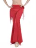 Stage Wear Drawstring Oriental Belly Dance Skirt Pants Fantasia Jazz Solid Color Chinese Folk Arab Clothes Woman Latin Ruffle Gypsy