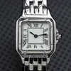 New 22mm Small Panthere de WSPN0006 Swiss Quartz Womens Watch White Dial Stainless Steel Bracelet Fashion Ladies Watches Timezonewatch Z01O