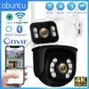 CCTV -lins 8MP 4K WiFi Camera Outdoor Dual Lens Dual Screen Night Vision Video WiFi Surveillance Camera PTZ CCTV Security Camera ICSEE APP YQ230928